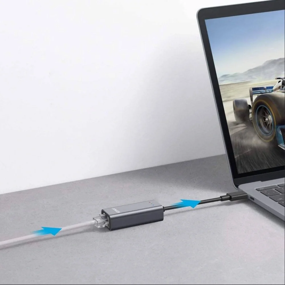 Anker High-Speed Ethernet Adapter Portable 1 Gigabit Hub